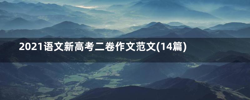 2021语文新高考二卷作文范文(14篇)