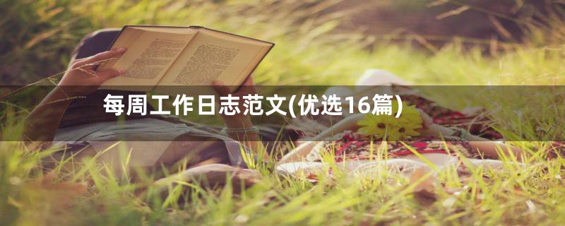 每周工作日志范文(优选16篇)