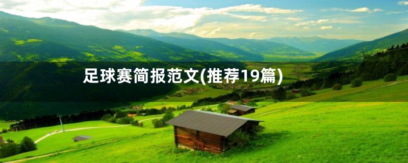 足球赛简报范文(推荐19篇)