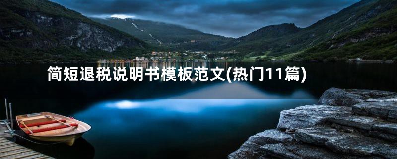 简短退税说明书模板范文(热门11篇)