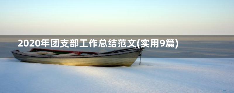 2020年团支部工作总结范文(实用9篇)