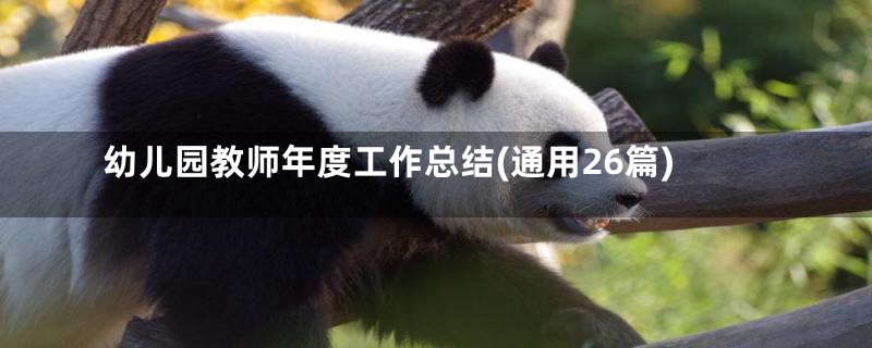 幼儿园教师年度工作总结(通用26篇)