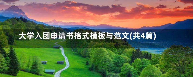 大学入团申请书格式模板与范文(共4篇)