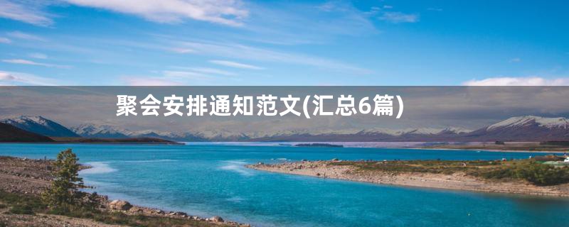 聚会安排通知范文(汇总6篇)