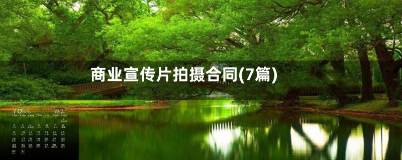 商业宣传片拍摄合同(7篇)