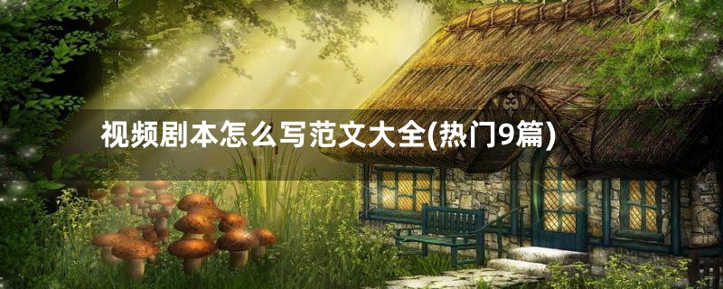 视频剧本怎么写范文大全(热门9篇)