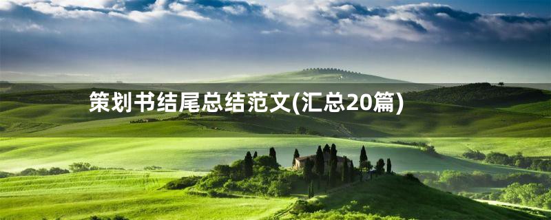 策划书结尾总结范文(汇总20篇)