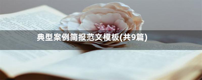 典型案例简报范文模板(共9篇)
