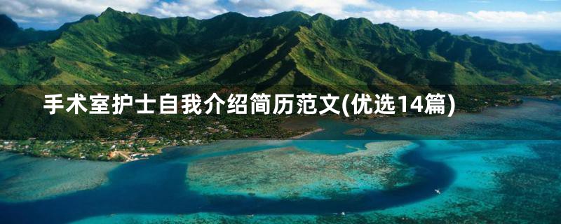 手术室护士自我介绍简历范文(优选14篇)