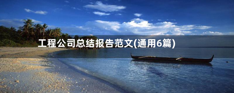 工程公司总结报告范文(通用6篇)
