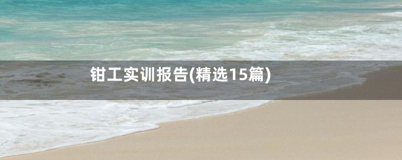 钳工实训报告(精选15篇)
