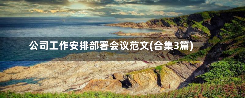 公司工作安排部署会议范文(合集3篇)