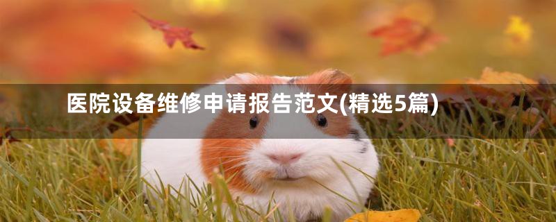医院设备维修申请报告范文(精选5篇)