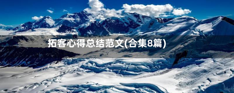 拓客心得总结范文(合集8篇)