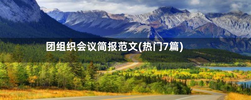 团组织会议简报范文(热门7篇)