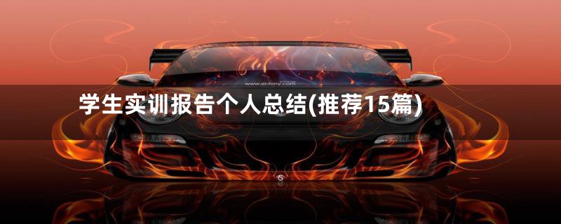 学生实训报告个人总结(推荐15篇)