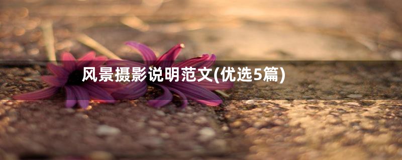 风景摄影说明范文(优选5篇)