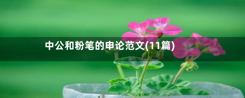 中公和粉笔的申论范文(11篇)