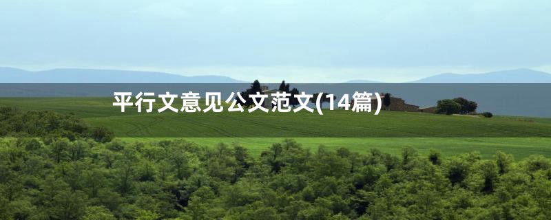 平行文意见公文范文(14篇)