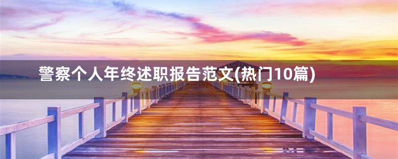 警察个人年终述职报告范文(热门10篇)