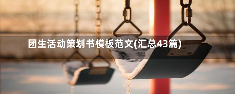 团生活动策划书模板范文(汇总43篇)
