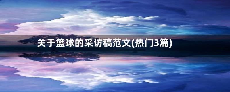关于篮球的采访稿范文(热门3篇)