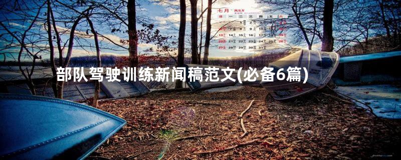 部队驾驶训练新闻稿范文(必备6篇)
