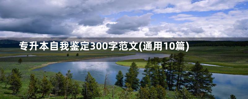 专升本自我鉴定300字范文(通用10篇)
