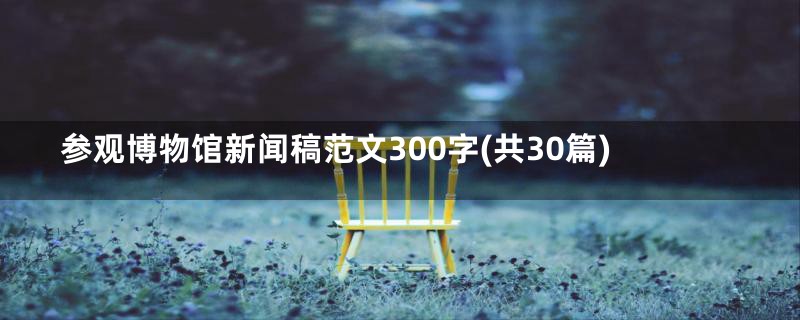 参观博物馆新闻稿范文300字(共30篇)