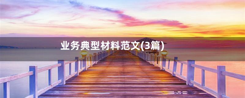 业务典型材料范文(3篇)