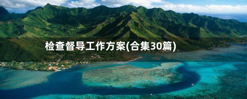 检查督导工作方案(合集30篇)