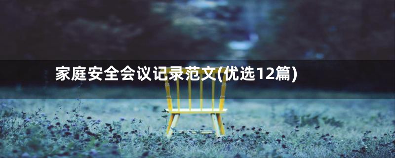 家庭安全会议记录范文(优选12篇)