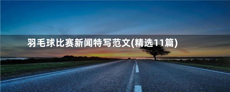 羽毛球比赛新闻特写范文(精选11篇)