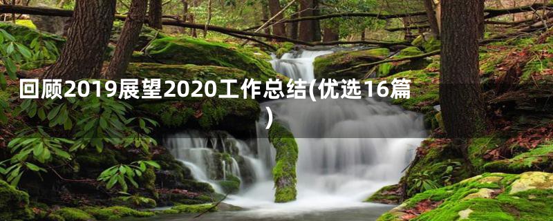回顾2019展望2020工作总结(优选16篇)