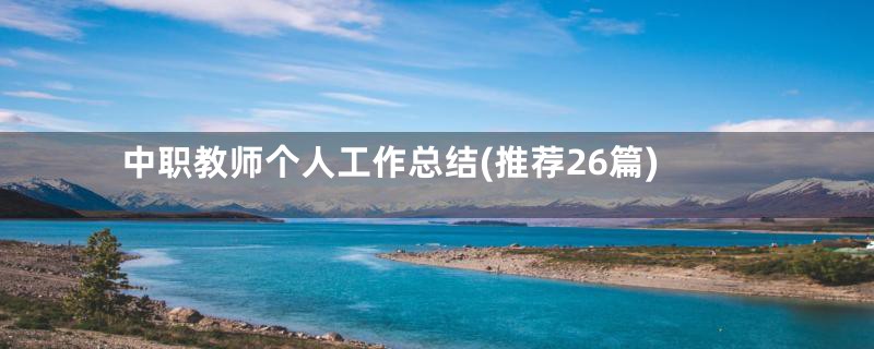 中职教师个人工作总结(推荐26篇)