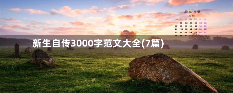 新生自传3000字范文大全(7篇)