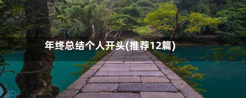 年终总结个人开头(推荐12篇)