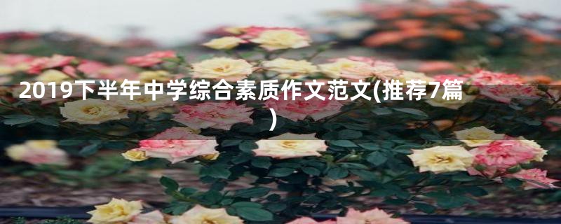 2019下半年中学综合素质作文范文(推荐7篇)