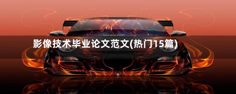 影像技术毕业论文范文(热门15篇)