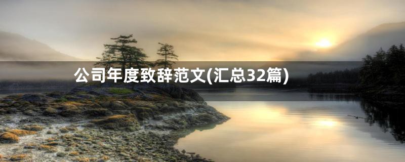 公司年度致辞范文(汇总32篇)