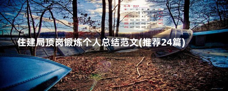 住建局顶岗锻炼个人总结范文(推荐24篇)
