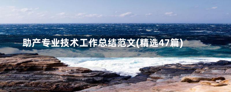 助产专业技术工作总结范文(精选47篇)