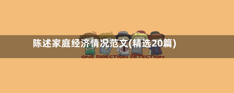 陈述家庭经济情况范文(精选20篇)