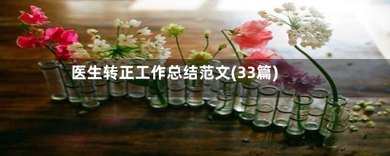 医生转正工作总结范文(33篇)
