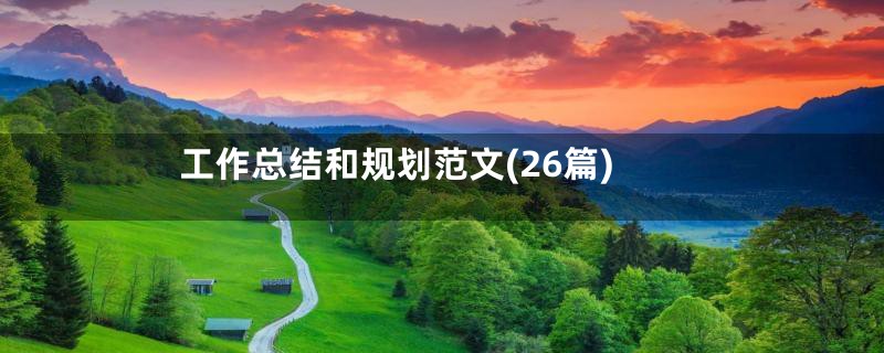 工作总结和规划范文(26篇)