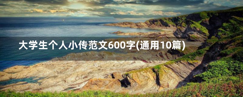 大学生个人小传范文600字(通用10篇)