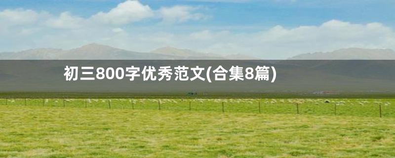 初三800字优秀范文(合集8篇)
