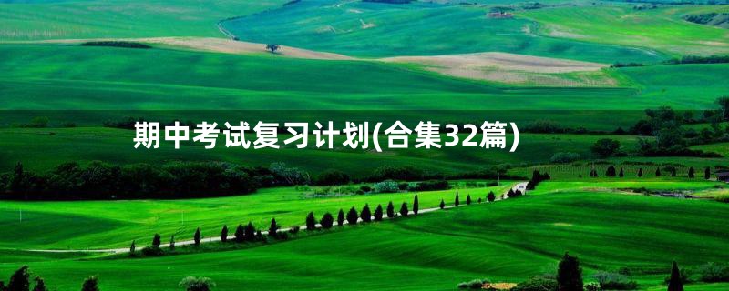 期中考试复习计划(合集32篇)