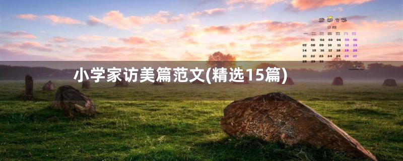 小学家访美篇范文(精选15篇)