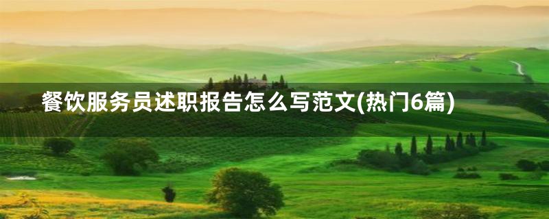 餐饮服务员述职报告怎么写范文(热门6篇)